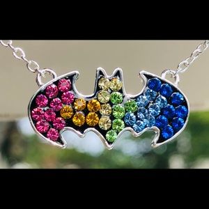 Swarvorski Crystals Marvel Batman Necklace